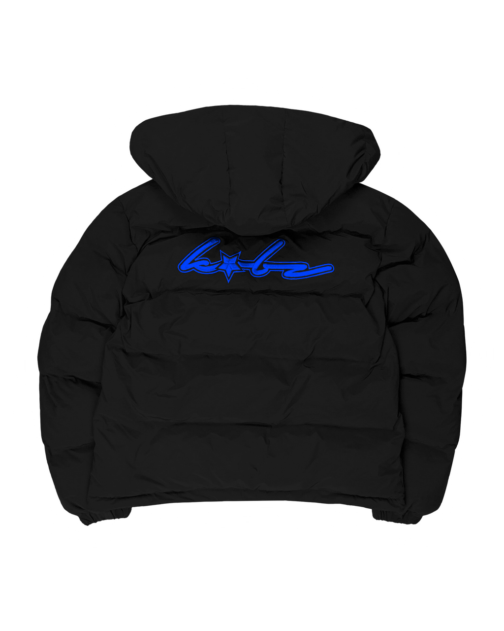 PUFFERJACKET BLACK/ROYALBLUE
