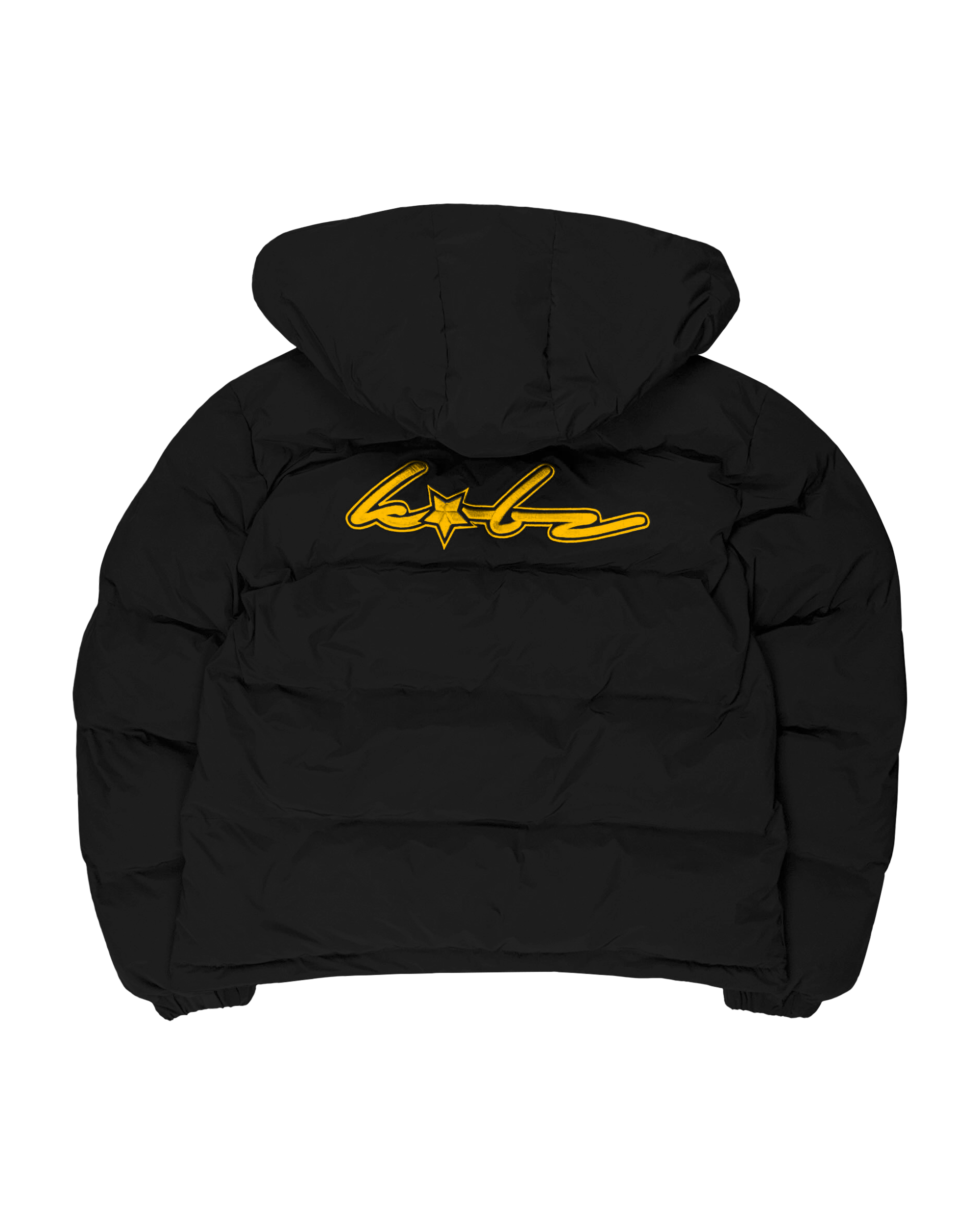 PUFFERJACKET BLACK/YELLOW