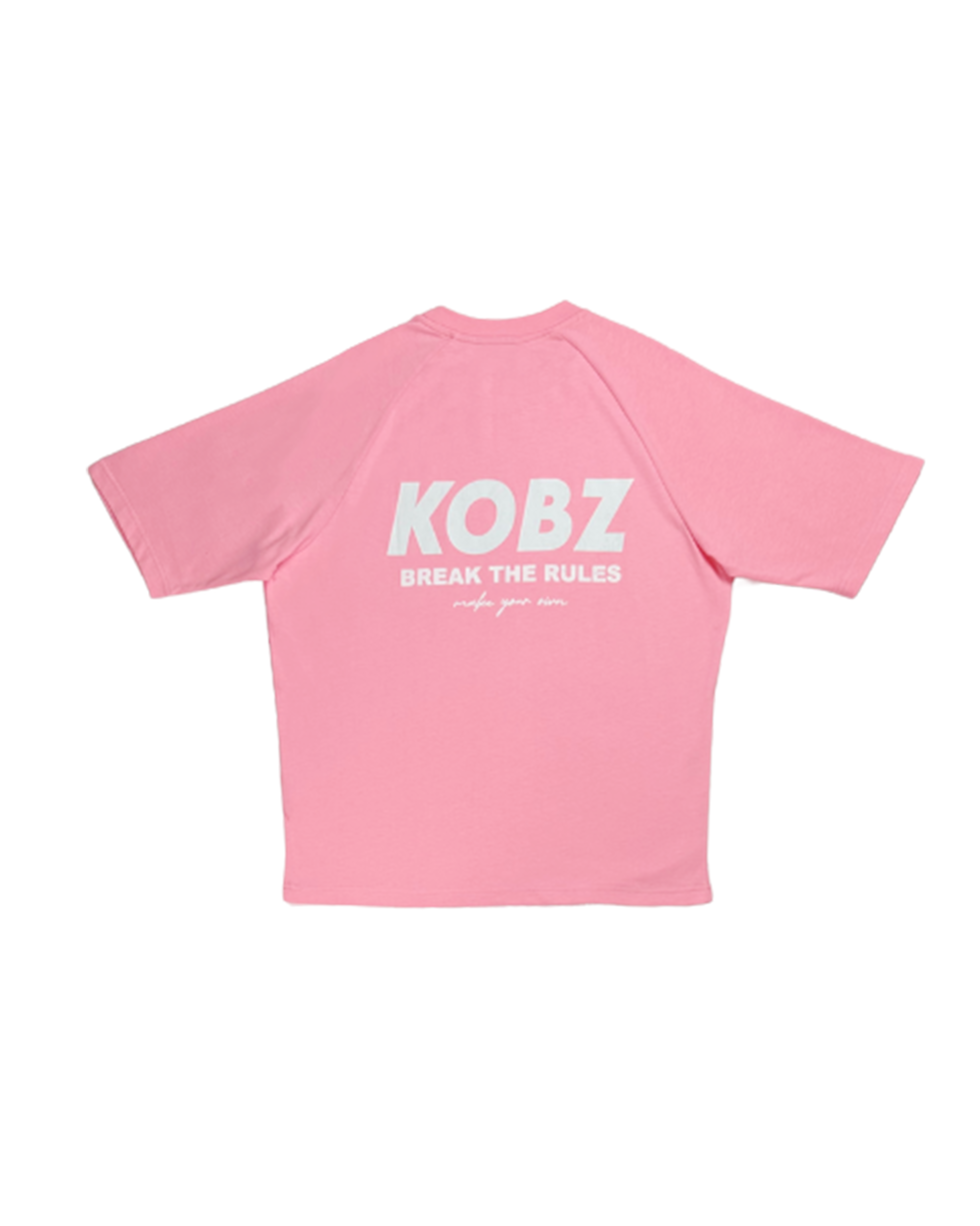 BREAK THE RULES TEE BABY PINK